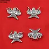 Plata Esterlina S925 Calabaza Mariposa Flor Xiangyun Anillo Corredizo Accesorios Retro Viejo DIY Hecho a Mano Material con Cuentas
