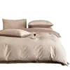 Sensação de luxo~100S Jacquard Embossado 100% Algodão Escovado Conjunto de Quatro Peças Estilo Retrô Algodão Puro Trama Grossa Lençol com Elástico Capa de Edredom Roupa de Cama 4