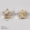 Botones Metálicos de Estrella de Cinco Puntas, Estilo Pequeño Fragante, Botones Exquisitos de Diamante, Botones de Perla, Botones de Diamante de Vidrio en Forma de Estrella, Gama Alta