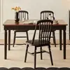 Mesa de Comedor Retro de Madera Maciza Francesa Americana Combinación de Mesa y Sillas Apartamento Pequeño Estilo Antiguo Hogar Mesa Rectangular Mesa de Comedor