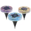 Nuevas luces solares de mosaico para suelo para uso en exteriores, impermeables, para patio y jardín, iluminación LED decorativa para el paisaje del patio