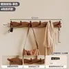 Perchero de Madera Maciza para Montar en la Pared, Gancho de Pared sin Taladro, Perchero Multifuncional para Dormitorio, Entrada y Pasillo