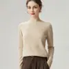 Suéter de Cachemira 100% Cachemira Pura Suéter de Punto de Cuello Redondo para Mujer Nuevo Otoño/Invierno Ajuste Delgado Versátil Suéter de Cachemira Camiseta Básica