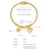 Nueva variedad de colgante de forma estrellas de bebé circón inglés digital pulsera de acero de titanio amor joyería de nicho