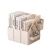 Suporte de Livro Porta-Documentos Suporte de Mesa para Livros Prateleira Rack de Armazenamento de Escritório Estante de Livros Lateral de Mesa Móvel Armazenamento Simples Branco para Papelaria