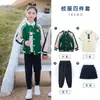 Ropa de Otoño e Invierno para Estudiantes de Primaria y Secundaria Ropa de Jardín de Infancia Ropa para Clases Infantiles Traje de Uniforme Escolar de Otoño e Invierno Ropa para Reuniones Deportivas Conjunto de Tres Piezas