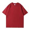 Al por mayor Camiseta de Algodón Puro 260g Hombro Caído Cuello Redondo Manga Corta Verano Estilo Nuevo Unisex Casual Holgada Color Sólido para Hombre