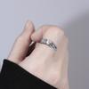 Anillo Hombres Moderno Hoja de Estaño Papel de Azúcar Irregular Simple Punk Elegante Abierto Ajustable Joyería de Mano para Hombres