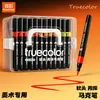 Marcador Acrílico Color Verdadero Varilla Negra Punta Suave Especial para Estudiantes de Primaria Arte Niños Pintura de Color Opaca Apilable Pincel