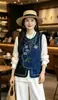 Nova Roupa Feminina Estilo Chinês Vento Nacional Bordado Pesado Embelezada com Contas Colete Primavera/Outono 2026 Xale Sem Mangas Retrô Top de Alta Qualidade
