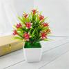 Lirio de Simulación Mini Pequeña Planta Verde en Maceta Planta en Maceta Flor Artificial Planta en Maceta Decoración del Hogar Planta en Maceta de Flor de Simulación Bonsái de Simulación