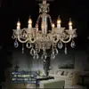 Lustre de Cristal para Sala de Estar Europeia Lâmpada de Luxo para Casa Hotel Restaurante Lâmpada LED Velas Atmosféricas para Quarto de Estudo