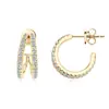 Pendientes de Plata de Ley S925 [Venta de Liquidación con Envío Gratis] Pendientes Pequeños Estilo Chanel con Lazo de Moissanita Color D para Mujer, Exclusivamente para Ventas Transfronterizas