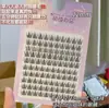 Cílios Postiços Premium Fofos Preguiçosos com 120 Pares de Girassol, Faixa Preta, 10 Fileiras, Grande Capacidade, Cílios Realistas Ultra-Naturais