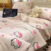 Colcha de verano de punto de algodón de seda de leche apta para bebés Clase A, colcha de verano refrescante de dibujos animados, colcha de aire acondicionado lavable a máquina, colcha fina pequeña para niños 4