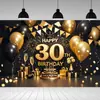 Novo Tecido de Fundo Feliz Aniversário Transfronteiriço Festa Carnaval Série Principal Decoração de Cena Faixa de Aniversário