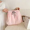 2026 Novo Estilo Calça Saia Curta com Cordão para Meninas Infantil Casual Versátil Cor Sólida Cintura Alta Anti-Exposição Meia Saia