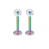 Amazon eBay AliExpress Nuevo Labio Uña Shambhala Bola de Diamantes Completa Labio Uña en Forma de T Fondo Plano Joyería para Piercing