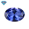 Huagang Gem Ovo em forma de 33# Azul Coríndon Pedra Nua Atacado Oval Artificial Safira Azul Coríndon 33# Anéis