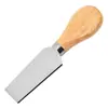 Juego Personalizado de Cuchillo y Tenedor para Queso de Acero Inoxidable con Mango de Madera, Cuchillo para Mantequilla y Queso, Espátula para Pasteles, Herramientas de Cocina para Hornear