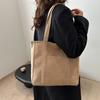 Bolsa de Lona para Carregar à Mão de Grande Capacidade, Bolsa Tote de Mão, Bolsa de Ombro Literária para Estudante, Bolsa de Lona Lisa Feminina, Leve