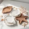 Jiahui Mei Molde de Silicona para Bandeja de Yeso Estrella de Mar Shell DIY Molde de Almacenamiento para Plato de Concha Marina de Resina Epoxi