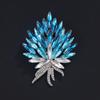 Novo Estilo Distintivo Criativo Broche de Laço de Vidro Luxuoso Elegante Cristal Gradiente Corsage Espiga de Trigo Acessórios para Casaco de Terno