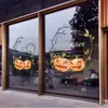 Pegatinas Decorativas de Halloween Transfronterizas, Película para Vidrio, Pegatinas para Vidrio de Tiendas, Pegatinas de Café y Té con Leche, Pegatinas para Ventanas, Calcomanías para Ventanas