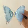 Grampo de Cabelo Borboleta Colorida em Gradiente para Crianças Presilha Bico de Pato Borboleta de Tecido Simulado Borboleta Pérola Tridimensional Acessórios de Cabelo Antigos