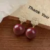Aretes de Cinabrio para Mujer, Aretes Wangcai Xuanxue, Nuevo Estilo Caliente de Gama Alta, Nuevos Aretes Rojos Chinoserie, Accesorios de Otoño e Invierno