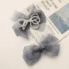 Acessórios de Cabelo DIY Artesanais de Rede com Laço de Pérola Sintética Fofo e Doce Broche Flor para Sapato de Cabelo