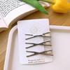 [Paquete de Tarjetas] Pinzas para el Cabello Estilo Coreano para Mujer, Set de Moda, Accesorios para el Cabello de Alta Gama con Código de Barras, Pinzas para Flecos Laterales