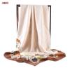Nova moda elegante lenço de seda flor lenço de impressão luz lenço de seda de luxo 90 cm sarja lenço quadrado de seda