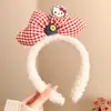 Diadema de Orejas de Gato para Niños Felpa Cara de Niña Lavado de Cara Niña 2025 Nueva Diadema Clip para el Cabello de Otoño e Invierno