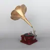 Ornamento Modelo de Gramofone Retrô Antigo Toca-Discos de Vinil Decoração Suave Criativa para Casa Adereços de Fotografia