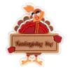 Clip para bolígrafo de PVC de pavo de dibujos animados del Día de Acción de Gracias transfronterizo, clip decorativo DIY para lápiz de hoja de arce de otoño, piña, pajilla
