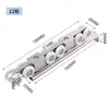 Rueda colgante no amortiguada para puerta corredera de acero inoxidable, silenciosa y suave, accesorios de polea para riel de puerta corredera de madera para cocina y baño