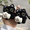 Boneca de Pelúcia Gato Fofo Pingente de Mochila Gato Preto Moderno
