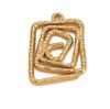 En stock, anillo hueco de acero inoxidable, simple, de moda, accesorios irregulares, colgante de joyería chapado en oro de 18 quilates.