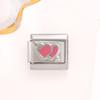 Aliexpress Pulsera Módulo DIY de 9 mm con Piedras Preciosas de Doble Corazón, Joyería de Acero Inoxidable, Pulsera Módulo Único DIY