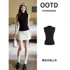 Black sleeveless tank top and bodycon skirt two-piece set for women, super stylish and beautiful for a mature and sophisticated look in summer