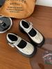 Ins Negro Combinable Estilo Universitario Boca Baja Tacón Grueso Hebilla Mary Jane Elegante Celebridad de Internet Estilo Caliente Zapatos Individuales 2023 Otoño