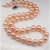 Colar de pérolas de concha natural de grandes dimensões redondo colar de concha de pérolas estilo coreano simples temperamento elegante