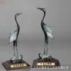 Adornos de Tortuga y Grulla de Bronce, un Juego de Dos, como Regalo para la Longevidad, Adecuado para Personas Mayores y Recién Casados, con Servicio de Entrega