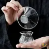 Infusor de Chá de Vidro Transparente Espesso Resistente ao Calor Perfurado a Laser Filtro Doméstico Conjunto de Chá Gongfu