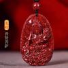 Pingente de Santo Padroeiro de Areia de Cristal para Homens e Mulheres Este Ano Zodíaco Esta Vida Buda Colar Cinábrio Pingente de Santo Padroeiro