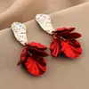 Brincos de Franja de Pétala de Acrílico Retro Francês, Brincos Modernos e Elegantes, Brincos Versáteis de Luxo Leve e de Alta Qualidade
