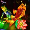 Linternas de libélula de colores de la fábrica original, Linternas de peces luminosas hechas a mano en stock, Linternas de flores para la decoración de la atmósfera del Festival de Medio Otoño y el Festival de Primavera