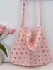 47131 Bolsa de Tote de Lona con Polvo Ins Corazón Verano Todo Combina Bolso de Hombro para Viajero Estudiante Universitario Bolso de Clase Bolso de Lona Bajo el Brazo