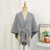 Cachecol Triângulo para Viagem Preguiçosa na Rua para Mulheres no Outono e Inverno, Proteção para o Pescoço, Cachecol Quente para o Pescoço, Xale Grande de Cor Pura para Ambientes com Ar Condicionado